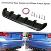 Universal Car Rear Bumper Lip Diffuser 6 Fin Shark Fin Style Car Back Bumper Spoiler Lip Splitter
