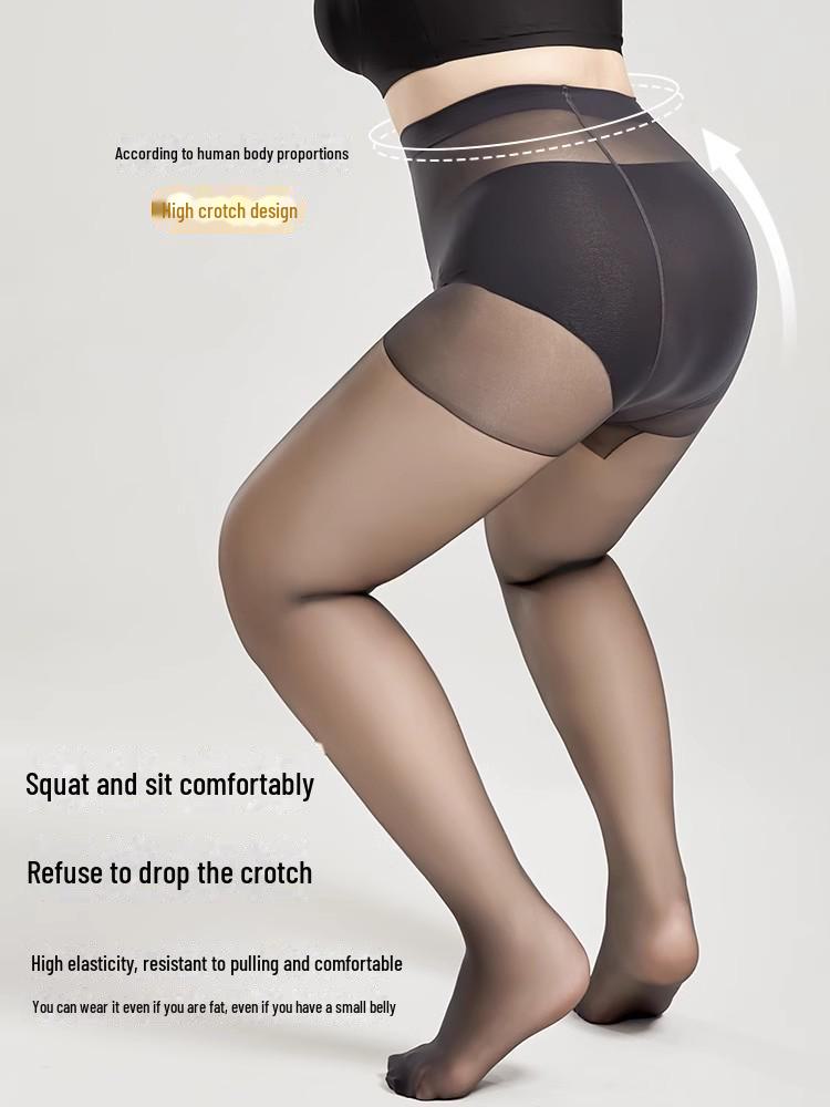 

Женские колготки с большим рисунком ананаса, устойчивые к зацепкам, на весну и лето Large size (90-200 catties) чёрный