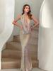 2025 Summer New Sexy Layered V-Neck Sleeveless Backless Lace-Up Knitted Beach Maxi Swimsuit Cover-Up Party Wear K242