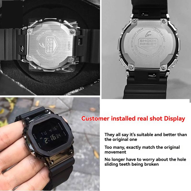 For Casio Square 3229 Case GM-5600 Watch Aluminum Alloy Inner Case Movement Case Damaged Replacement
