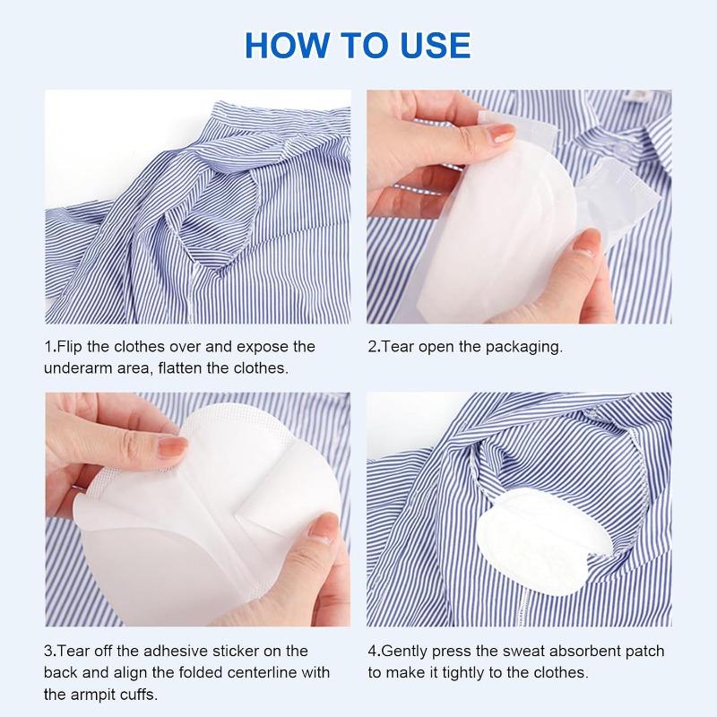 Unisex Underarm Sweat Pads Summer Underarm Pads Underarm Antiperspirant Patch Sweat Breathable Absorbent Pad Personal Care