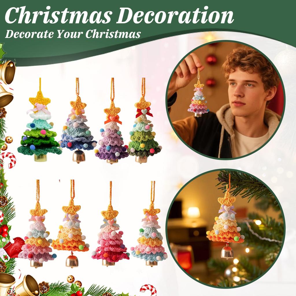 Christmas Tree, Creative Swinging Ornaments, Hand Woven Cotton Yarn Ornaments