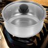 Silver Stainless Steel Cooking Pot for Soup 4Pcs Multipurpose Heat Resistant Set