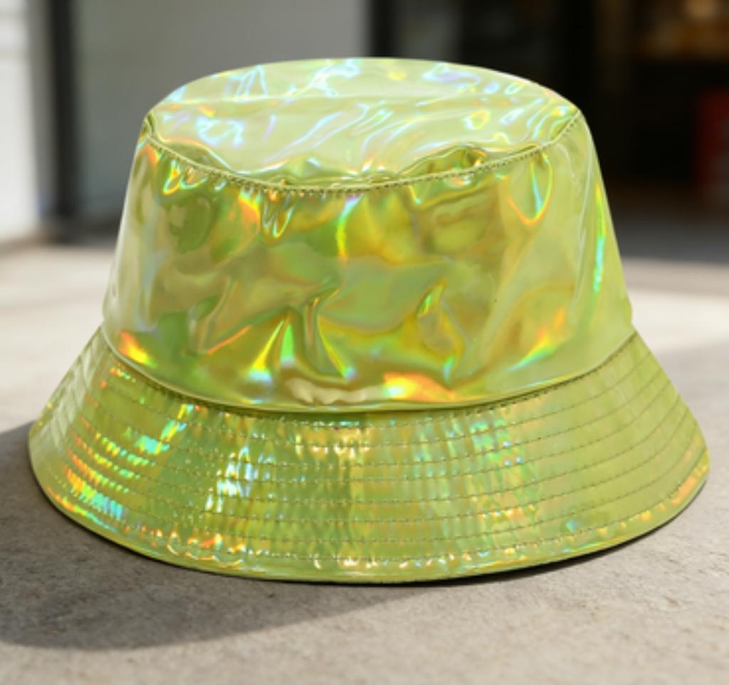 2026 New Fashion Hip-Hop Street Style Fisherman Hat Summer Shiny Laser Colour Men Women Party Stage Bucket Hat