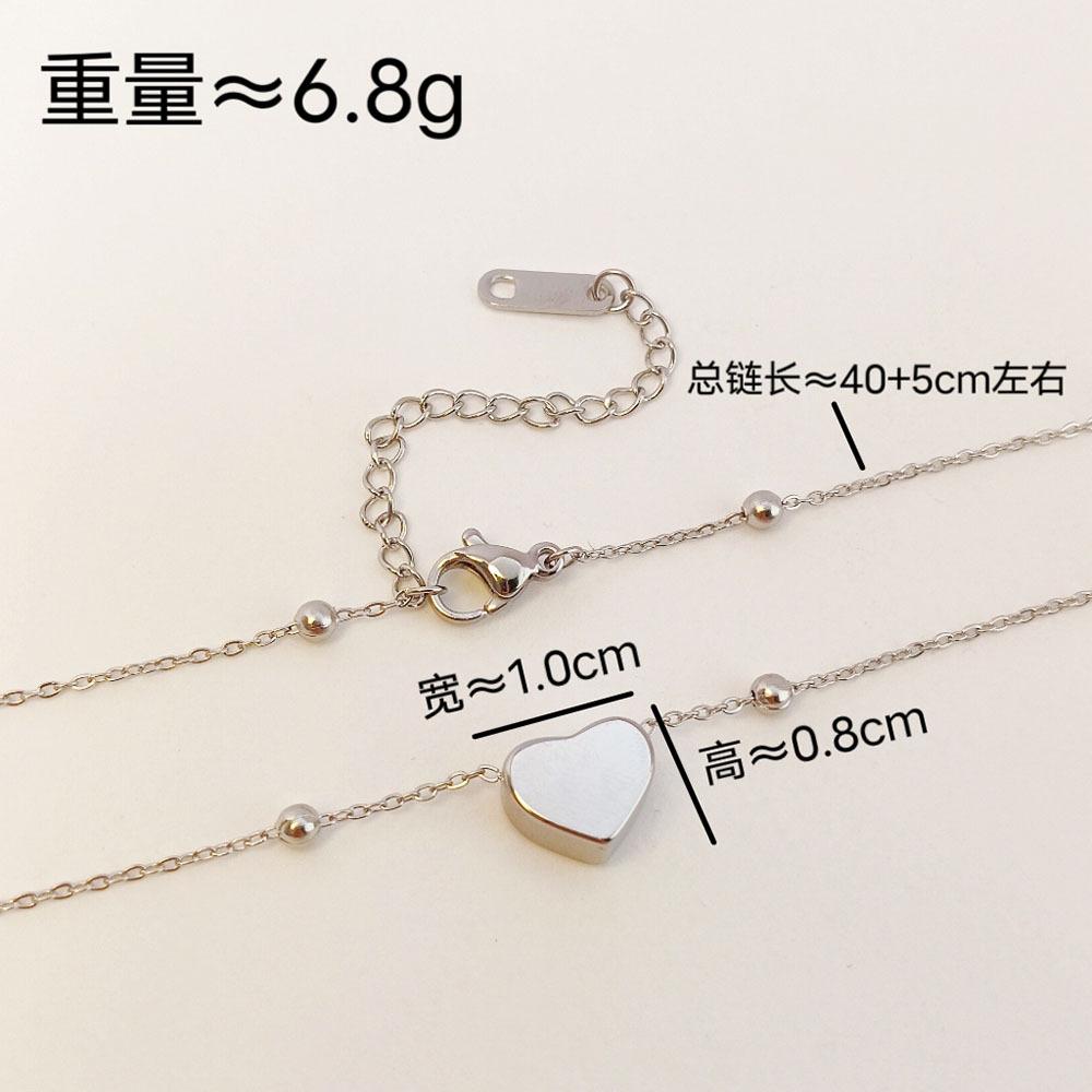Personality Simple Love Bead Necklace Fashion Design Titanium Steel Collarbone Chain Women Do Not Fade