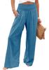 2026 Spring/Summer Women's Casual Loose Cotton Ruched Distressed Mid-rise Pants
