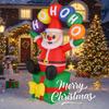 5.91FT Yard Party Decoration Inflatable Santa Claus Ballon Toy LED Light Home Decor Supplies Ornaments Christmas Holiday Gifts