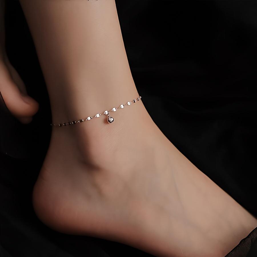 

Luxury Round Bead Anklet: Elegant Women s Foot Jewelry