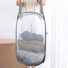 Laundry Hamper Large Capacity Wear Resistant Breathable Reinforced Handle Good Load-bearing Item Storage Nylon Folding Type Dirty Clothes Laundry