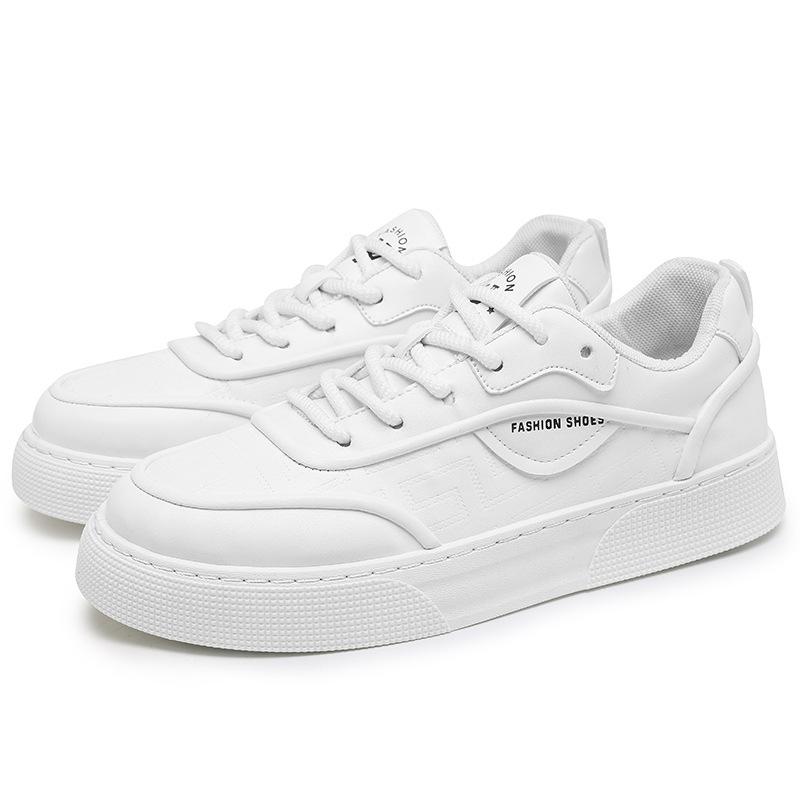 Pantofi de toamnă pentru bărbați 2024 noi pantofi albi mici la modă cu talpă joasă pantofi de bord la modă pentru bărbați pantofi sport respirabili și confortabili la modă stil Hong Kong