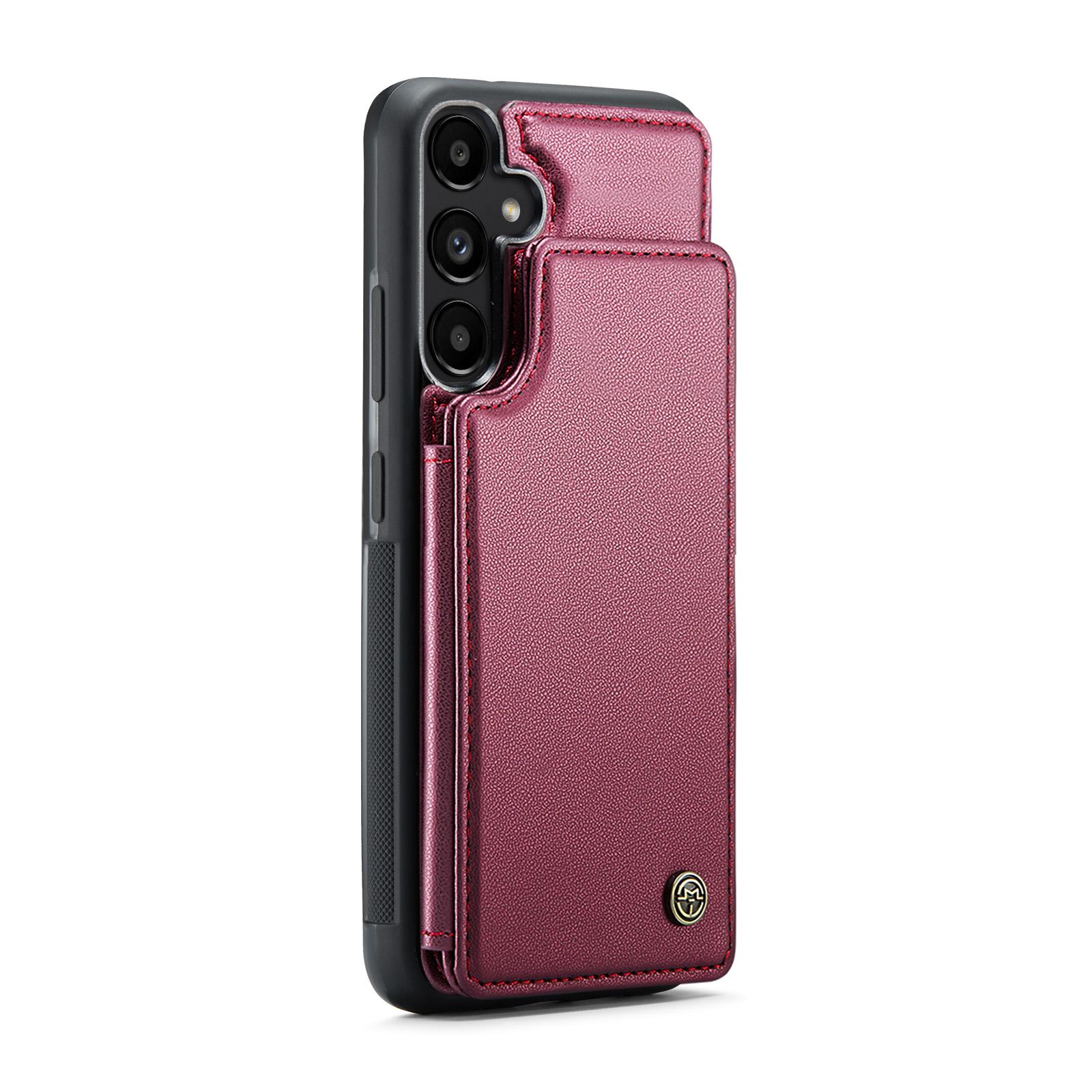 

For Samsung Galaxy A36 5G Case with RFID Blocking 5 Card Slots CASEME C22 Leather Back Cover Black