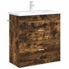 Bathroom Vanity Unit Smoked Oak 78.5 x 37.5 x 81 cm
