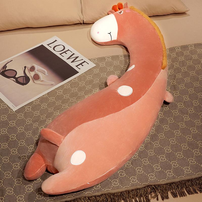 

Large Dinosaur Giraffe Throw Pillow Plush Toy Doll Unicorn Doll Girl Sleeping Leg Long Throw Pillow 80cm（0.6kg） жирафовый