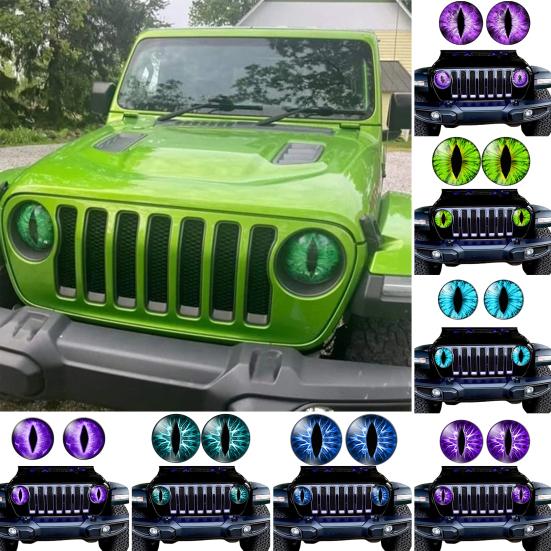 1 Paio Adesivi Impermeabili in PVC per Fari 'Occhi di Bestia', Adesivi per Auto, Adesivi Impermeabili per Luci Auto, Facili da Installare, Accessori Auto Resistenti alle Intemperie
