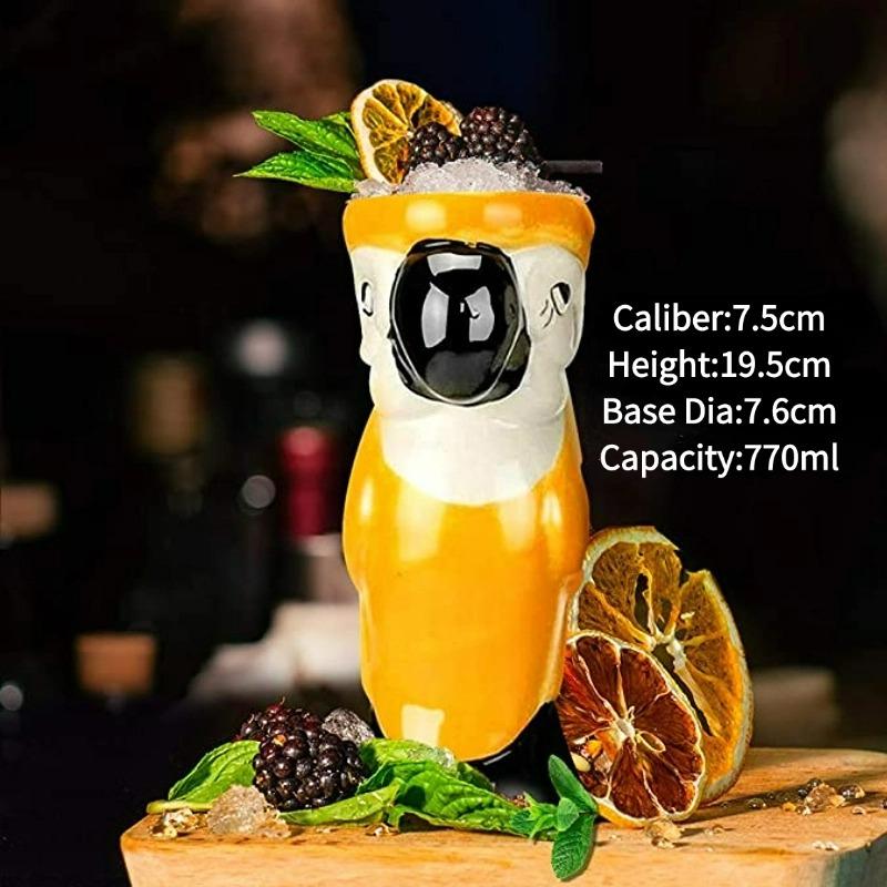 Tazza Tiki Tazze da Cocktail Hawaiane Tazza Divertente in Ceramica Creativa Tazze Tiki Tazza da Birra per Bevande Tazza da Vino Strumenti per Bar Regalo per Amici