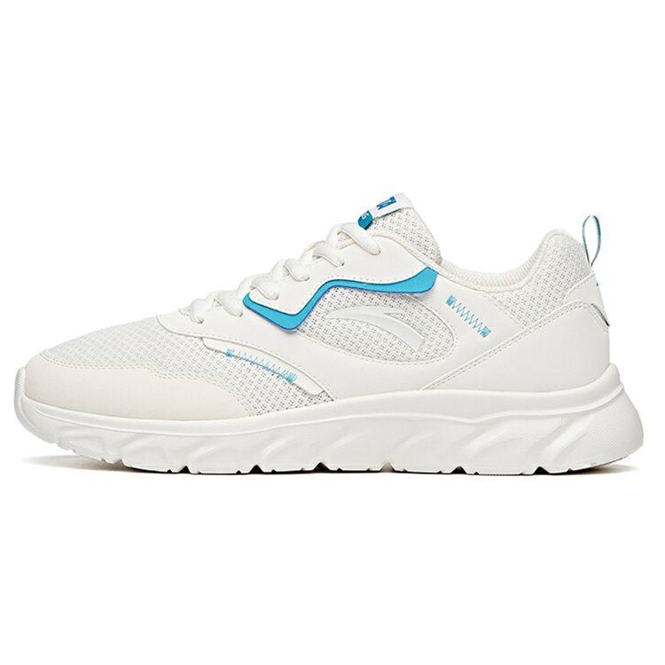Anta Comfortable Cushioning Slip Resistant Abrasion Resistant Breathable Low top Running Shoes Men's White Blue 912125527-5