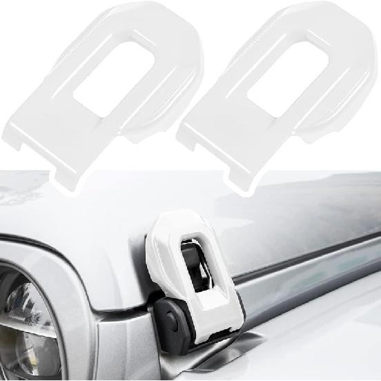 Hood Latch Lock Catch Brackets Cover for 2018-2024 Jeep Wrangler JL JLU Unlimited Sports Freedom Sahara Rubicon Gladiator JT 2-Door & 4-Door Exterior