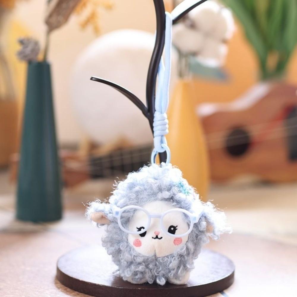 Hanging Charm Stuffed Sheep Doll Ornaments Lamb Year Pendant Plush Sheep Keychain Bag Decoration