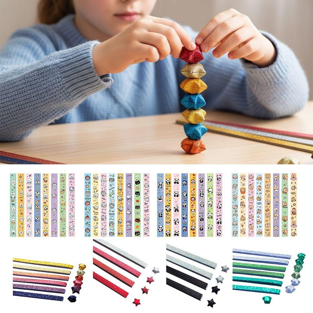 540 listů DIY barevný papír na origami hvězdy Kreslené umění Řemesla Šťastná hvězda Origami jednostranné Nejlepší přání Scrapbooking Dárek