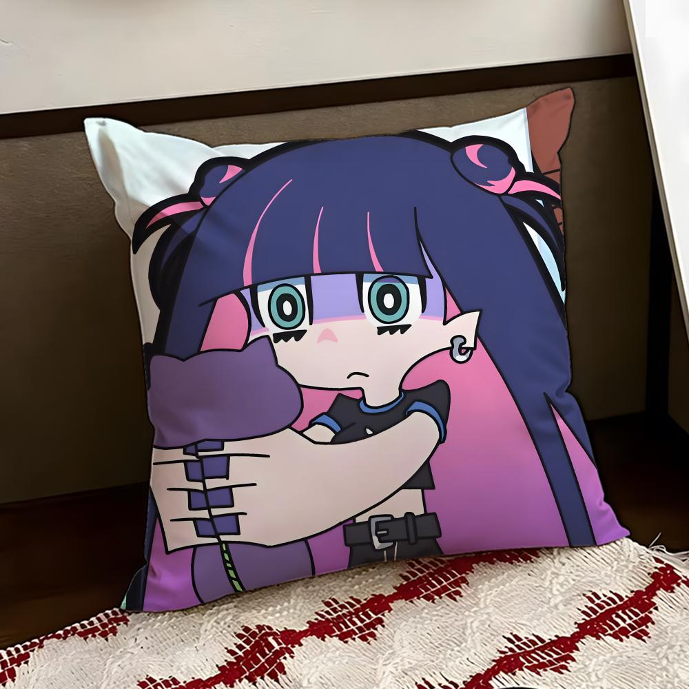 Anime Ppanty and stocking Cushion Cover Reversible Soft Durable Pillow Cover Home Car MultiScene Use for Daily Comfort