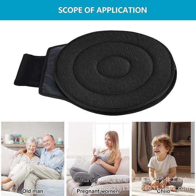 Car 360° Rotating Non-Slip Seat Cushion for Elderly & Pregnant Women - Portable & Multifunctional.
