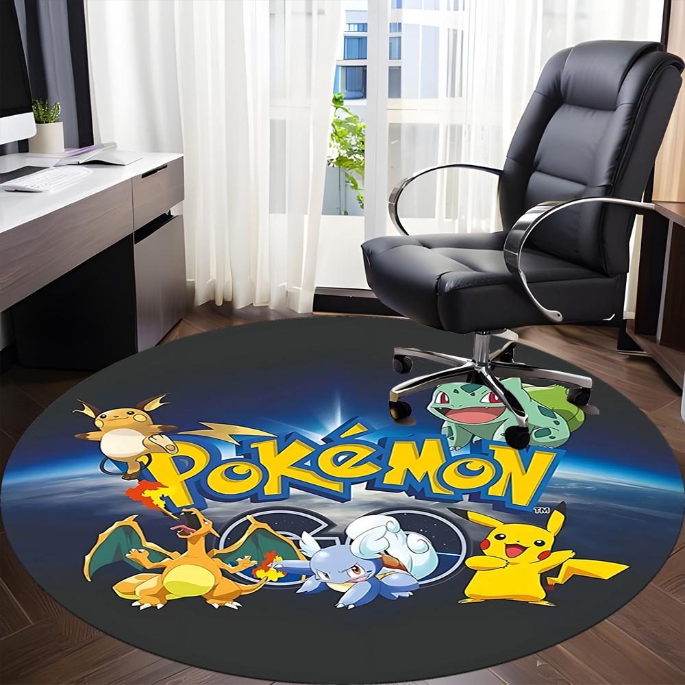 1pc Pokemon, PikachuChair Carpet for Office, Non-slip, Soft and Durable Office Rug for Interior Decoration, Perfect for Office yy250925201