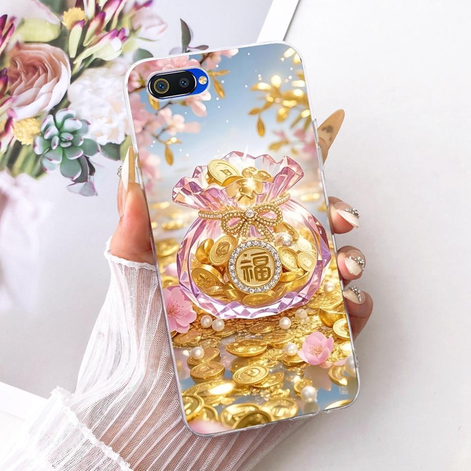 For Oppo A1k Case CPH1923 Luxury Flowers Butterfly Painted Cover Soft Silicone Case For Realme C2 RMX1941 OppoA1k RealmeC2 Shell