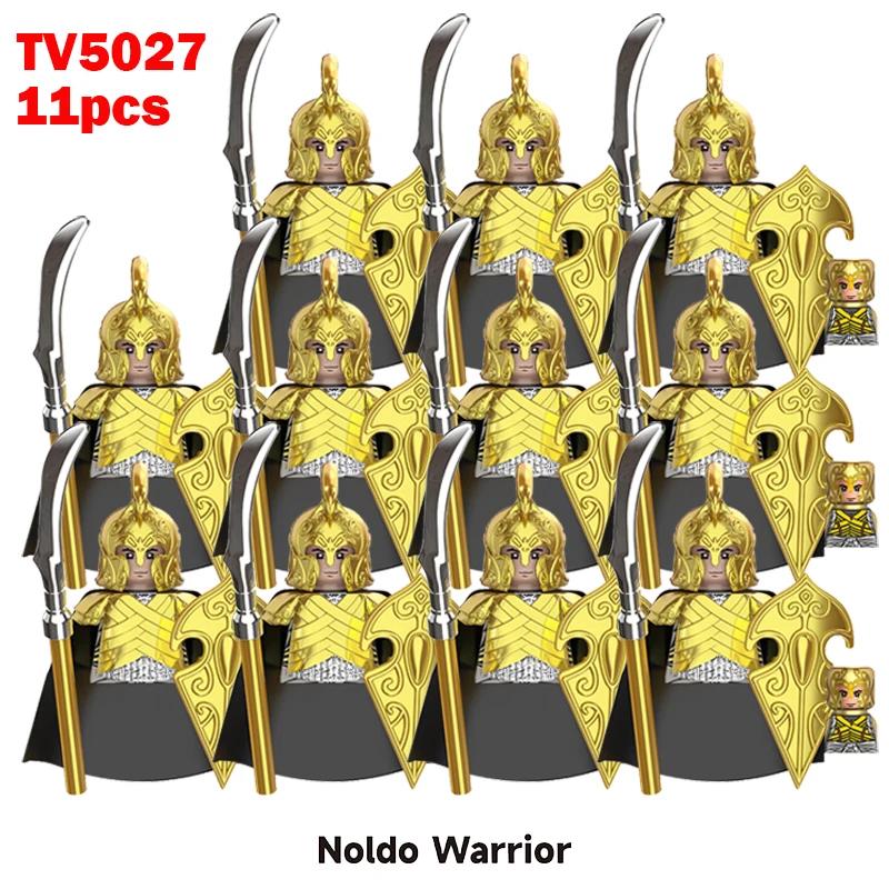 11pcs Medieval Elf Figures Orc Army Soldiers Vargr Raider Knights Building Blocks Bricks DIY Assemble War Toy Gifts for Kids Boy