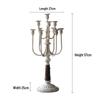 Vintage Iron Art Candlestick: European Retro Nostalgic Ornament for Dining Table or Living Room Decor.