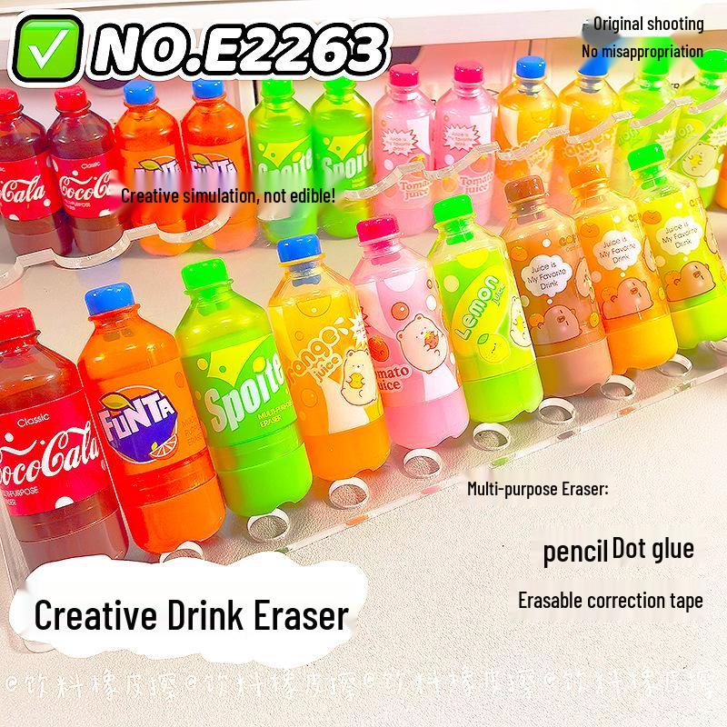 Fun & Fresh Cola Bottle Eraser – Creative Student Gift