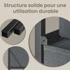 Commode de chambre, 8 Tiroirs en Tissu Non-tissé, pour Chambre, Gris