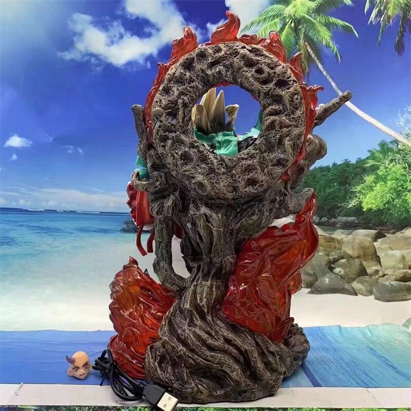 Demon Slayer Anime Figure Kimetsu Yaiba Gk Kamado Nezuko With Led Light Action Figure Pvc Model Toys Ornament Gifts