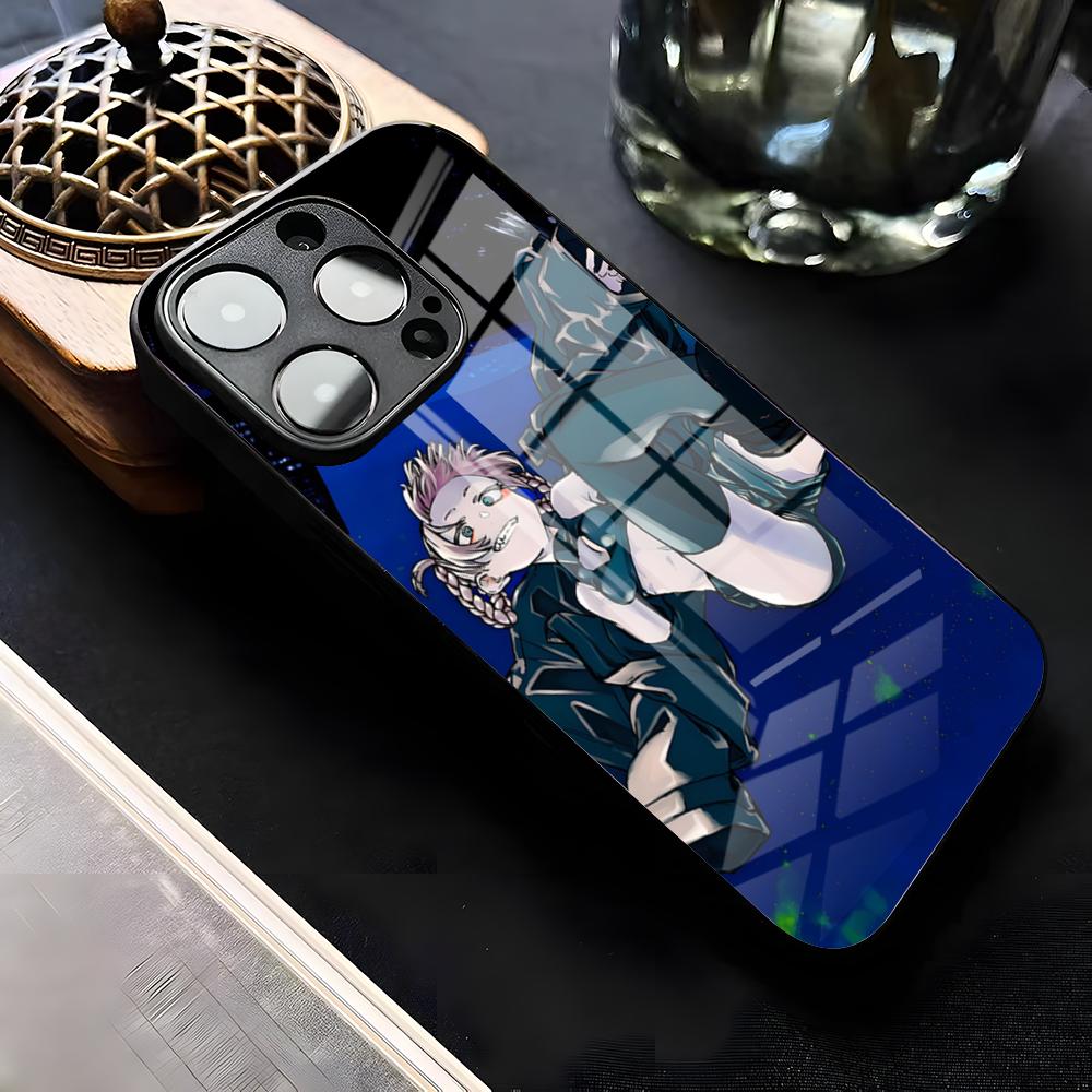 C-Call Of The N-Night Handyhülle für iPhone 17 Air 16 E Pro Max 15 14 13 Mini 12 Pro 11 Max Plus Schwarzes Glas Cover