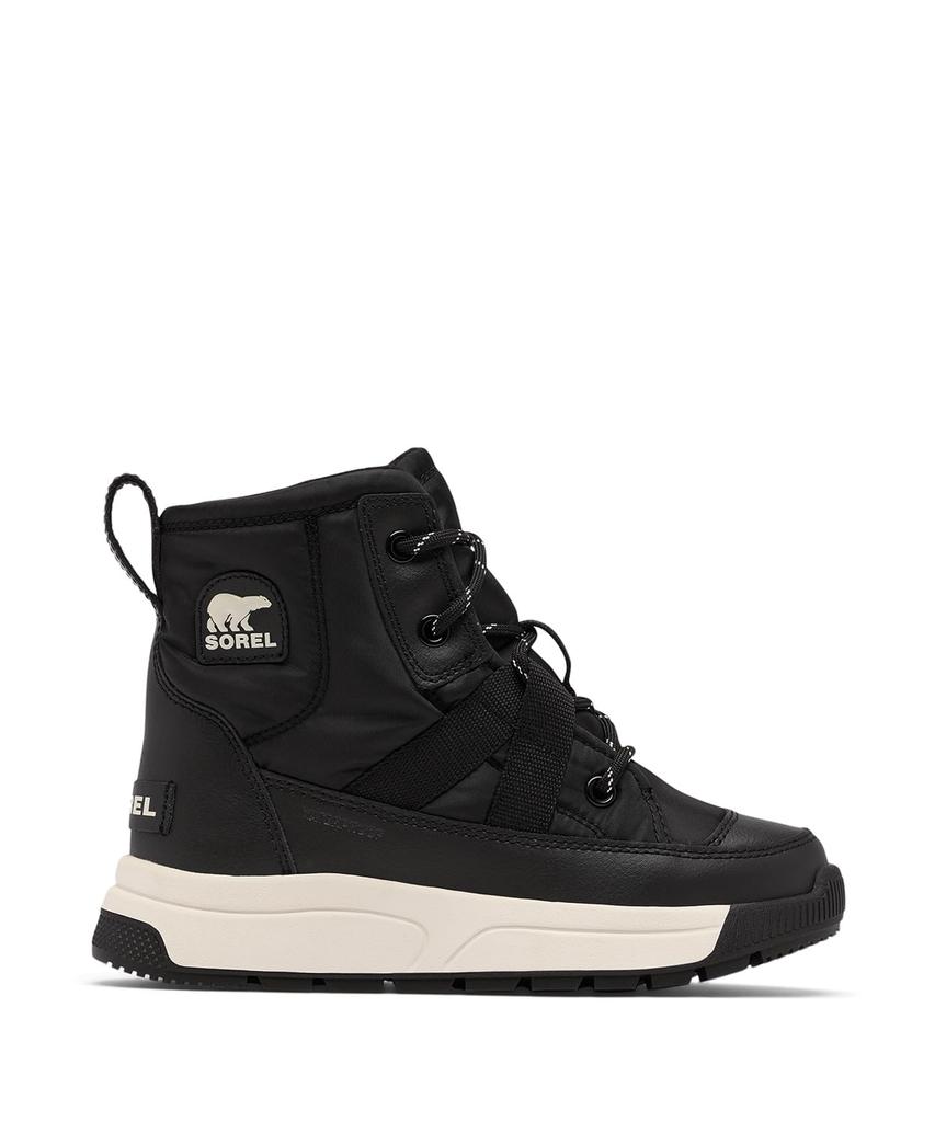 Sorel Whitney 3 Mid Waterproof Size Sea Salt Kids' Boots, 23.0cm, Black,