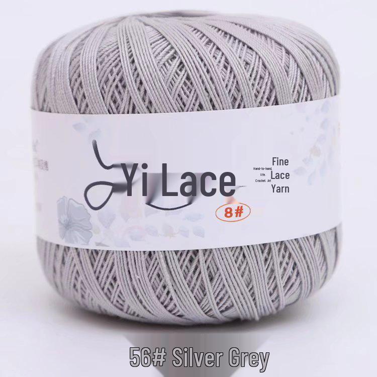 8# 100% Cotton Lace Yarn - 50g Ball, 400m, Strong Twist Crochet Thread for Hand-knitting, Flowers, Hats, and Cardigans - Free Shipping.