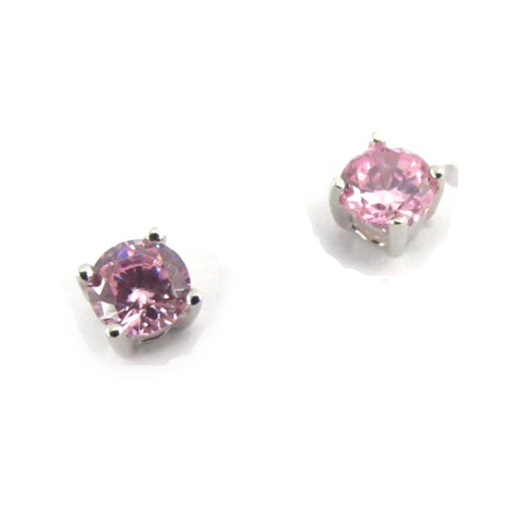 Les Trésors De Lily [J6945] - BO Silver 'Essentiel' Silver Pink (rhodium-plated) - 4 Mm