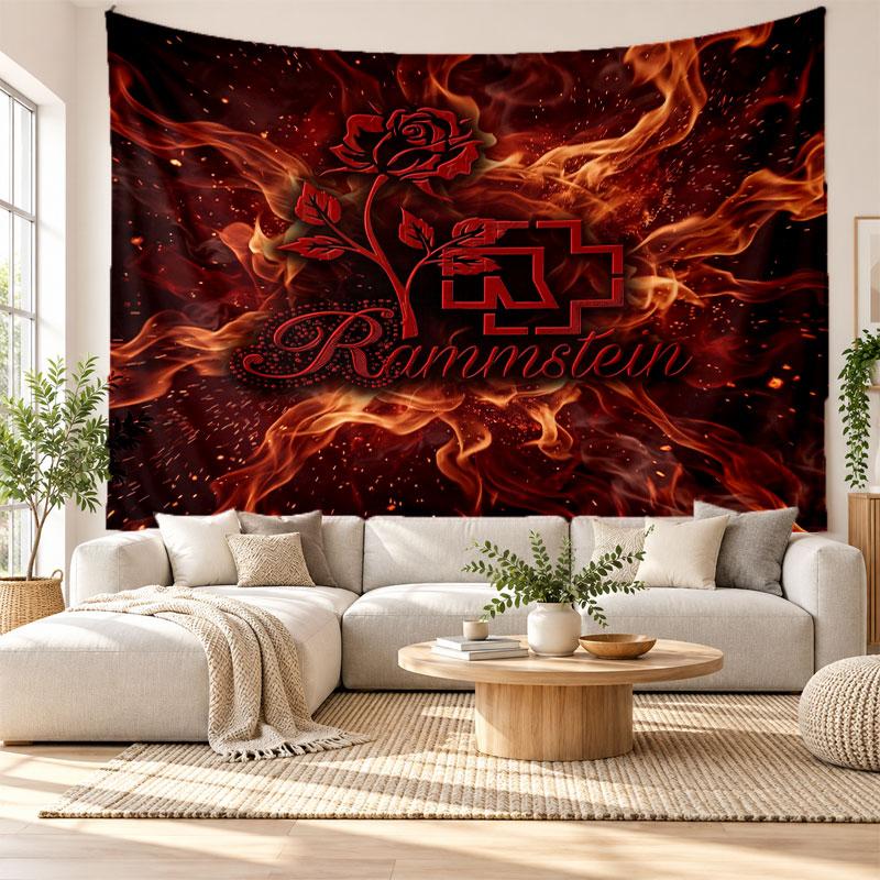 Rammstein Wall Tapestry, Soft Fabric Wall Hanging, Decorative Backdrop For Bedroom Home Wall Art