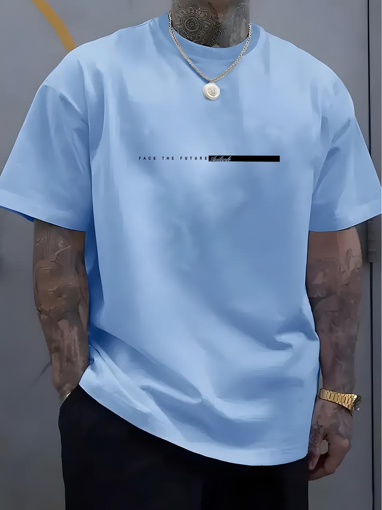 The New Men's T-shirt for Summer Is a Casual and Fashionable Outdoor Street and Simple Men's Top
