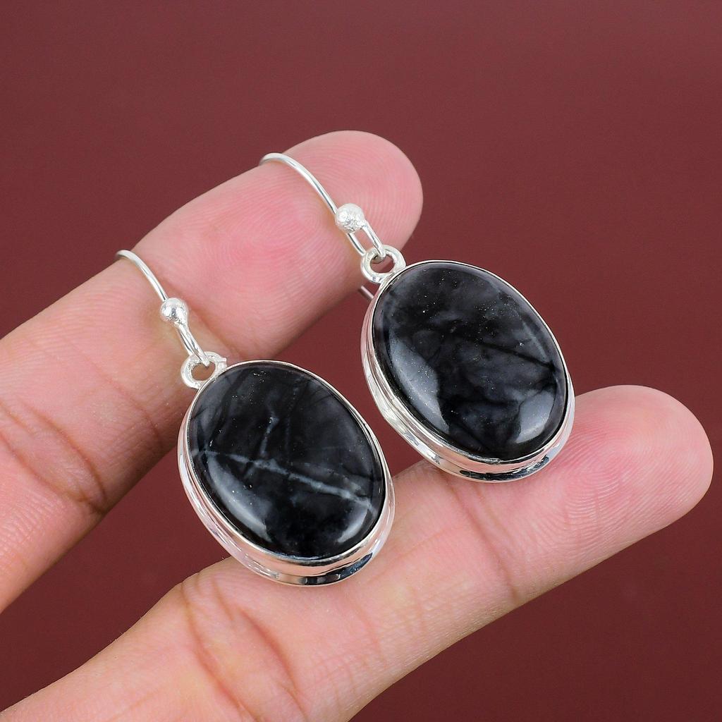 Picasso Jasper Earring Natural Gemstone Earring 925 Sterling Silver Earring Unique Style Jewelry Drop Earring Handmade Jewelry Gifts For Mom