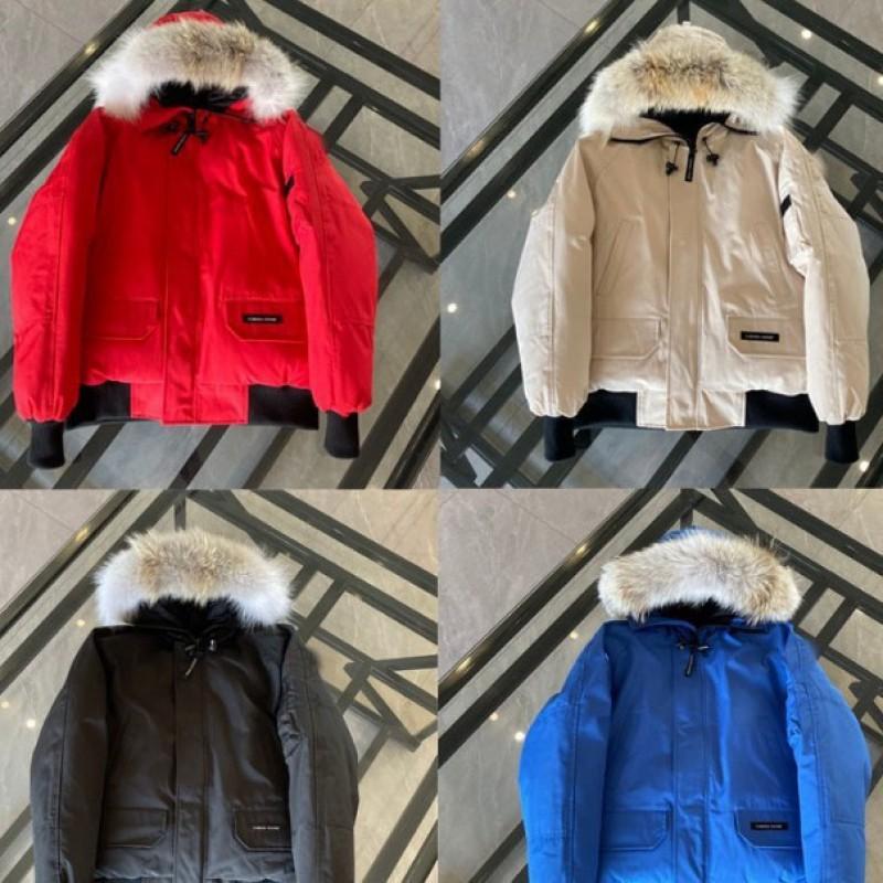 Goose Down Jacket Short Pilot Coat Unisex Casual Winter Warm Parka