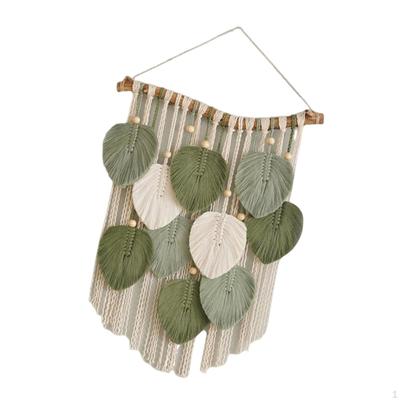 Boho Leaf Hanging Bohemian Tapestry Wall Decor Leaves Macrame Backdrop Nursery Living