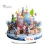 Christmas Party Supplies 2D Acrylic Angel Figurine with Warm LED Lights, Glowing Holiday Tabletop Decorative Signs Decor for Home Living Room