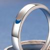 2 Pcs Sun and Moon Couple Rings Copper Polish Lovers Adjustable Ring for Her