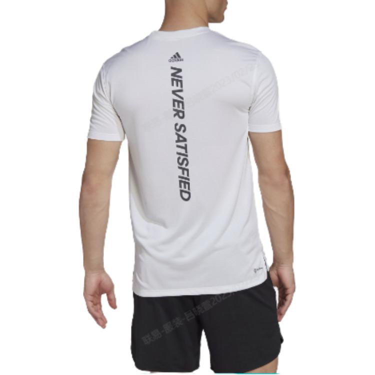 Adidas T Shirts Men's White Crew Neck Moderate HT9053