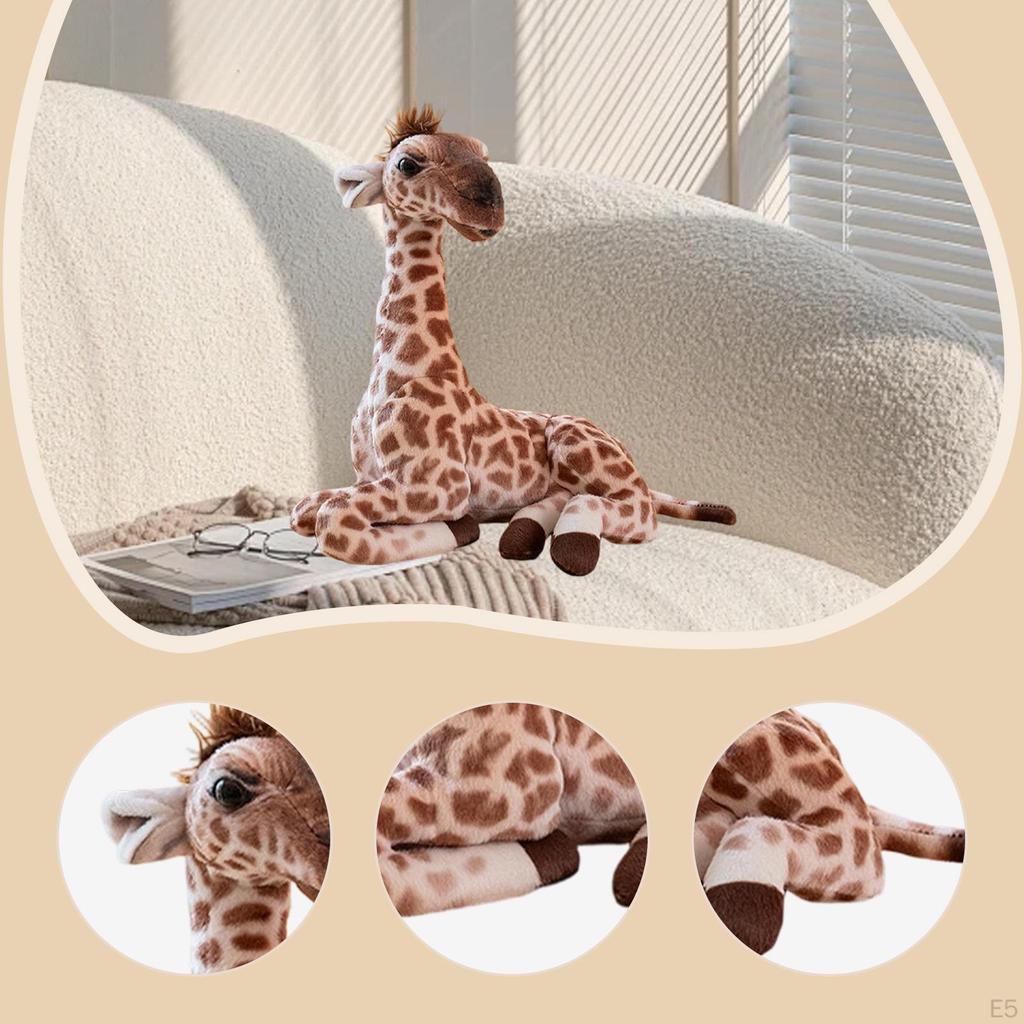 Giraffe Birthday Gift Stuffed Animal Cartoon Ornament Doll for Car Sofa Room Home Decor
