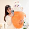 80*45CM Kawaii Taiyaki Cat Dog Rabbit Plush Toys Furry Animal Plushie Nest Pillow Big Bone Carrot Cushion Lovely Doll for Girls