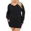 Womens/Ladies V Neck Long-Sleeved Mini Dress