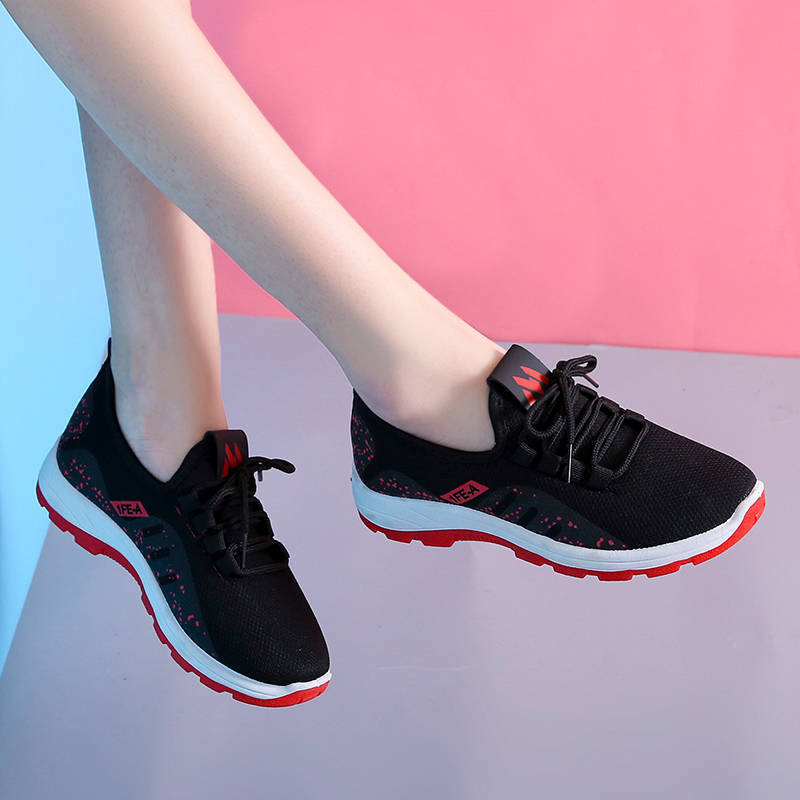 Fashion Hot Sale Women's Shoes Lightweight Women Vulcanized Shoes Lace Up Mesh Outdoor Running Training Shoes Durable Sneakers for Women