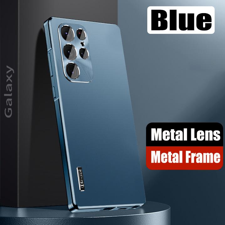 Fashion Magnetic Close Aluminum Metal Case For Samsung Galaxy S25 S24 S23 S22 S21 Ultra Strong Drop Proof Cover