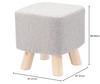 Fuji Boeki Fabric Stool, Square, Mini Size, Beige, 16444, 26.5cm (W) X 26.5cm (D) X 27cm (H)
